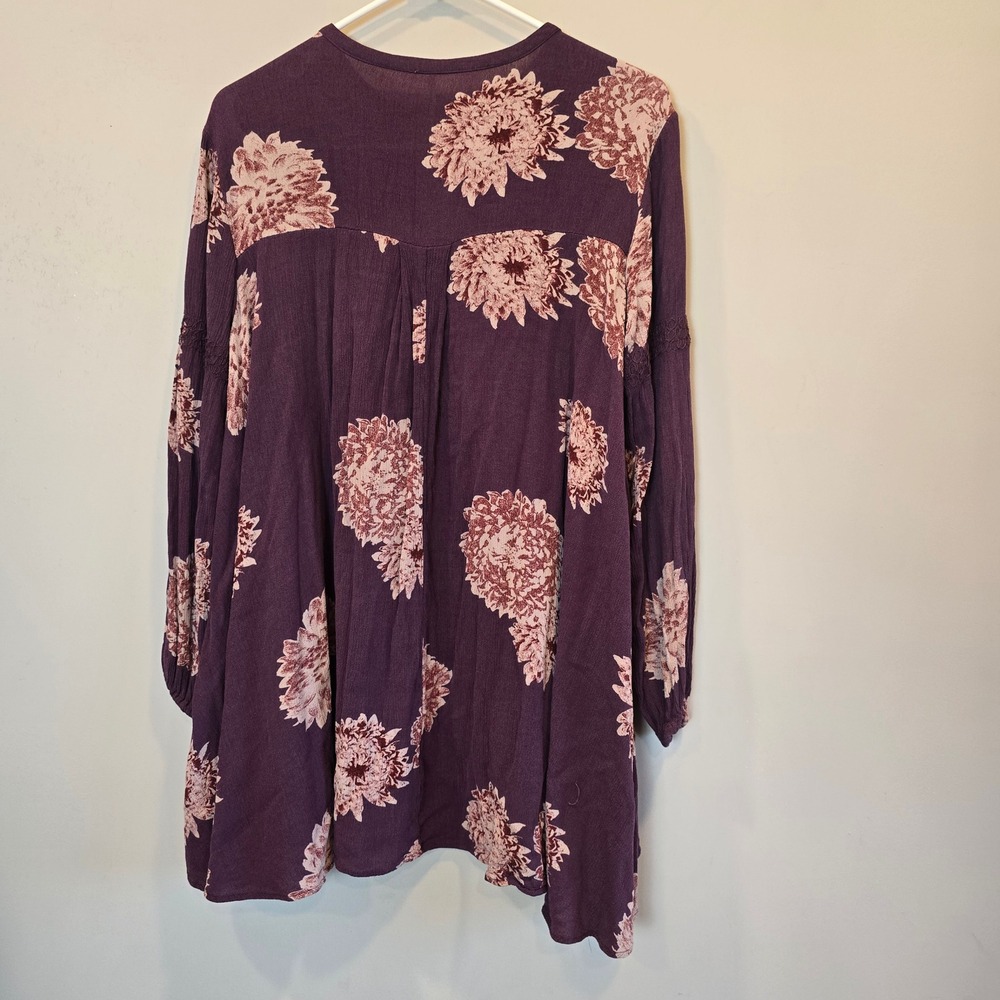 Free People Dress Tree Swing Tunic Purple Womens Extra Small Mini - Picture 4 of 9